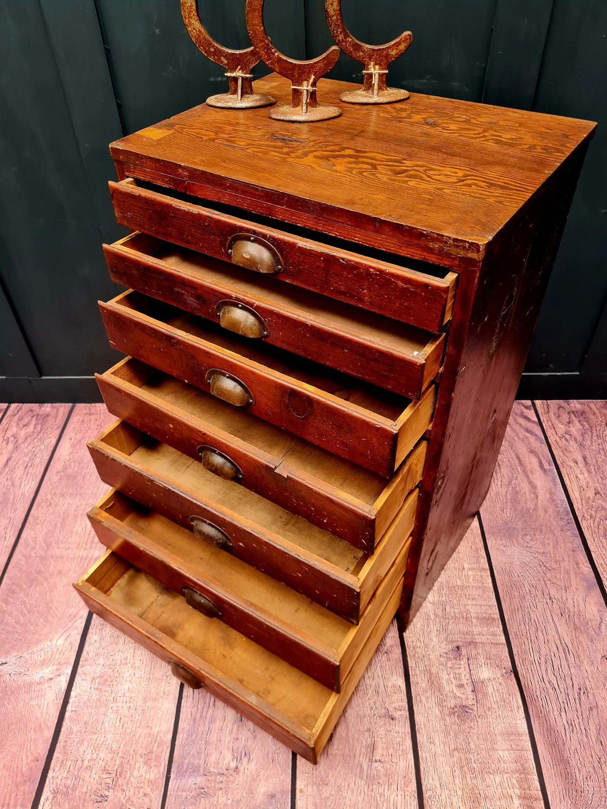 Antique Early 20th Century Pine Engineers Drawers photo 365.0