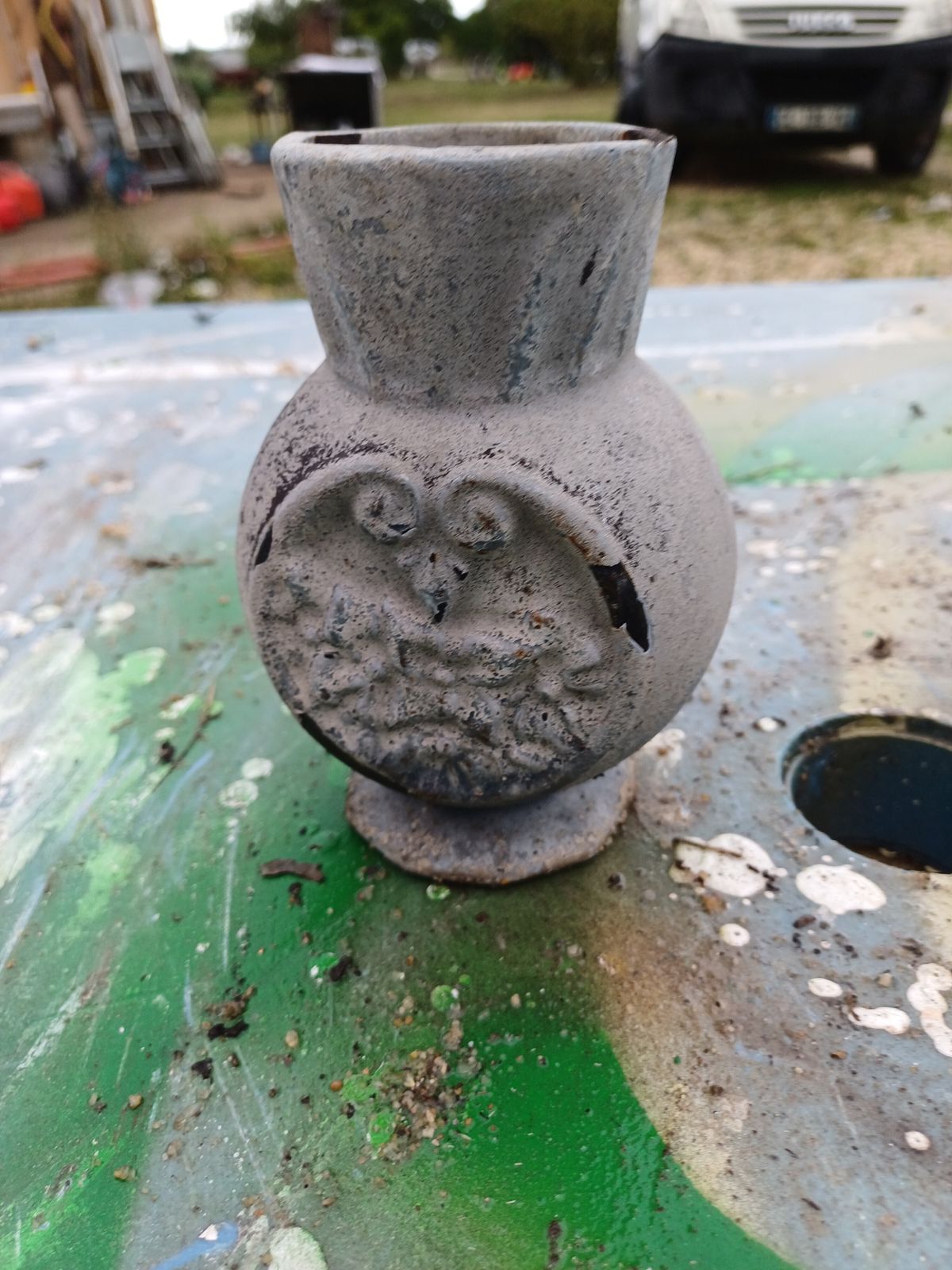 Pair Of Cast Iron Vases 1900 From Charleville Mézières photo buy