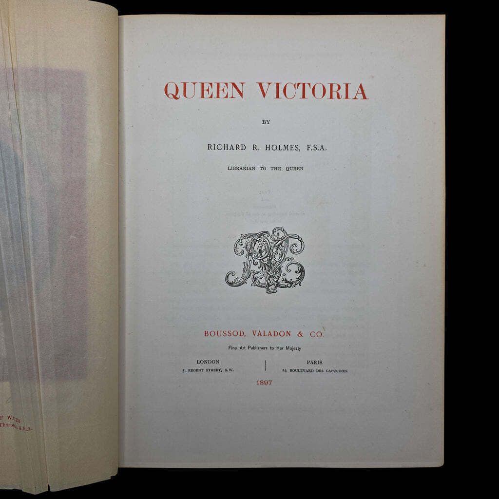 Antique Royal Book, Queen Victoria, History Reference, Hardcover, Jubilee, 1897 photo Home Decor