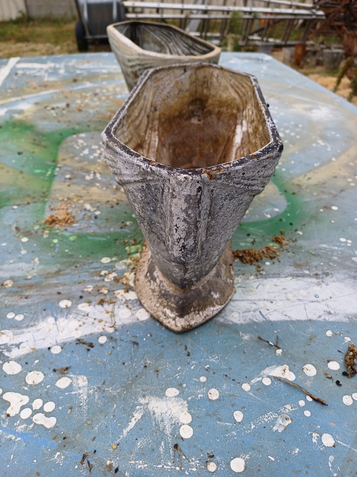 Pair Of Cast Iron Planters 1900 From Charleville Mézières photo vintage