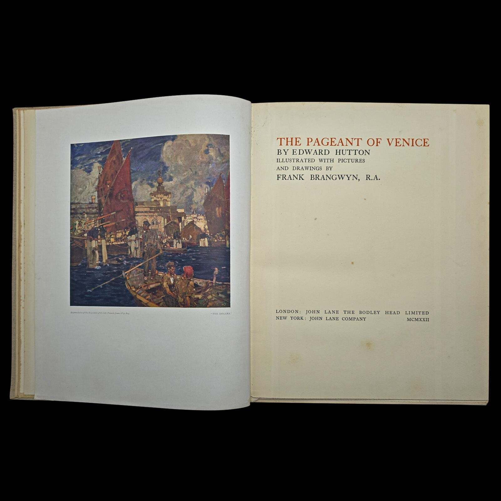 Antique Art Book, The Pageant Of Venice, Hutton & Brangwyn, Illustrated, C.1920 photo Home Decor