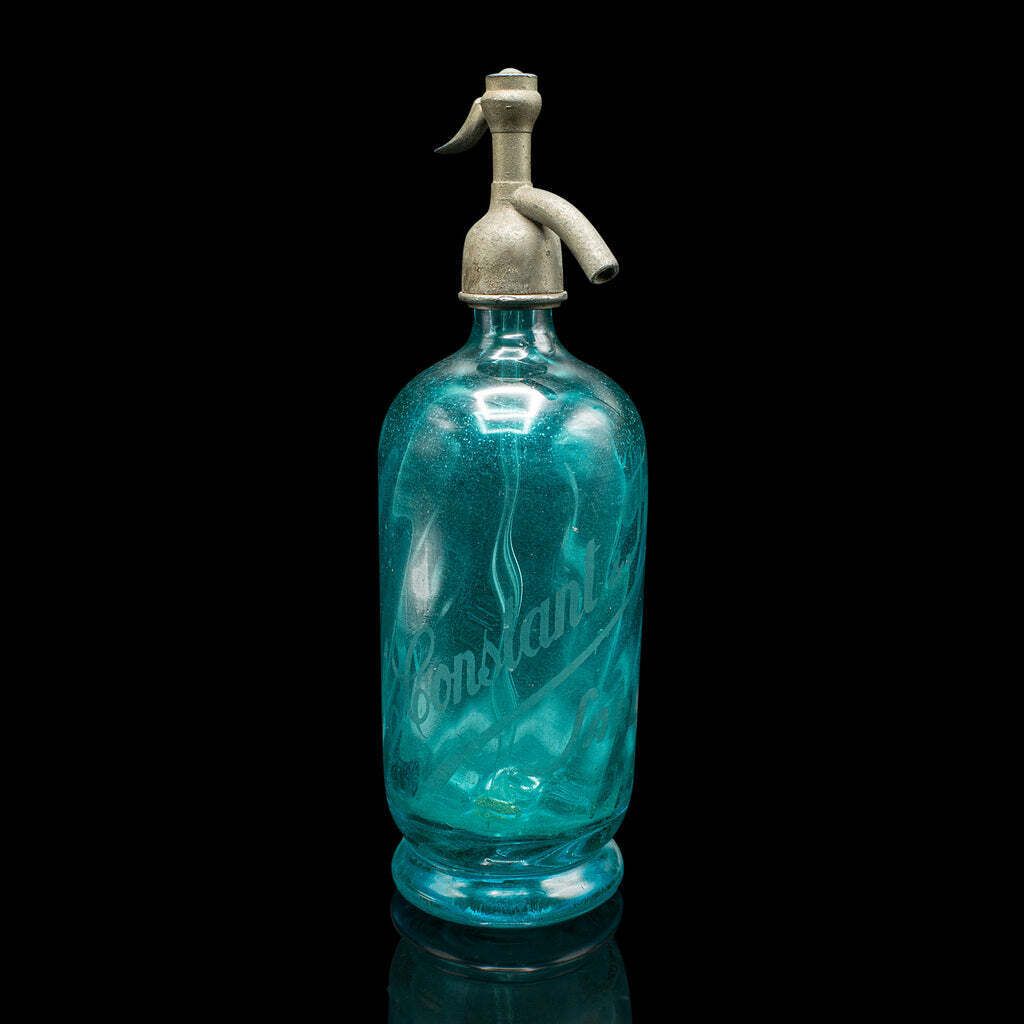 Pair Of Soda Syphons, French, Glass, Seltzer Bottle, Early 20th Century, Barware photo for sale