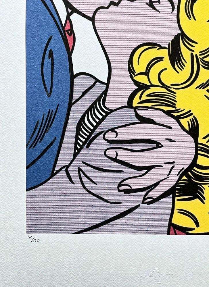 Roy Lichtenstein, "The Kiss", 1990s, Silk Screen photo Art
