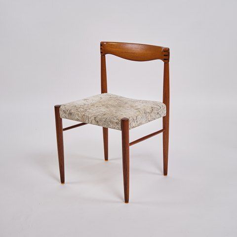 Set Of Six Dining Chairs   Teak & Light Upholstery   Henry W. Klein   Bramin   1960s photo furniture