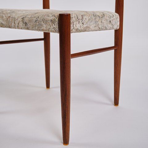 Set Of Six Dining Chairs   Teak & Light Upholstery   Henry W. Klein   Bramin   1960s photo Furniture