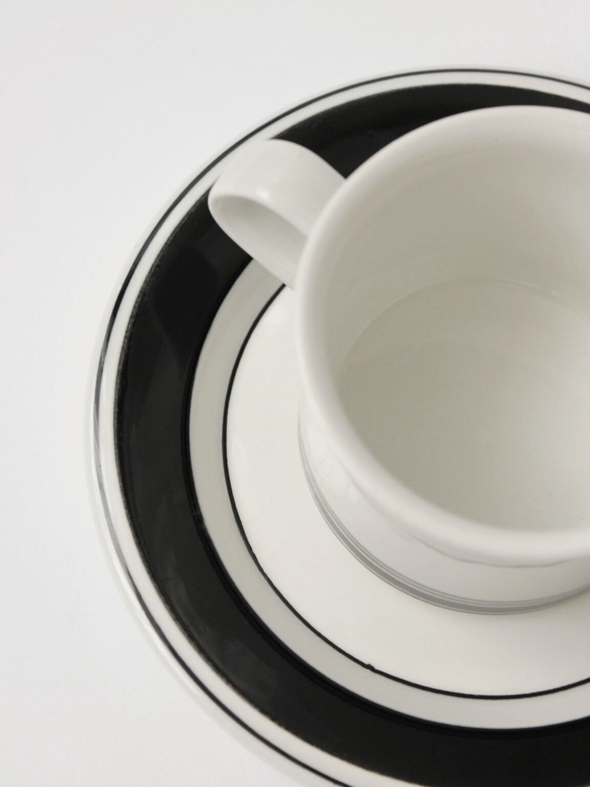 Arabia Peter Winquist Black Striped Coffee Cup And Saucer Set photo furniture