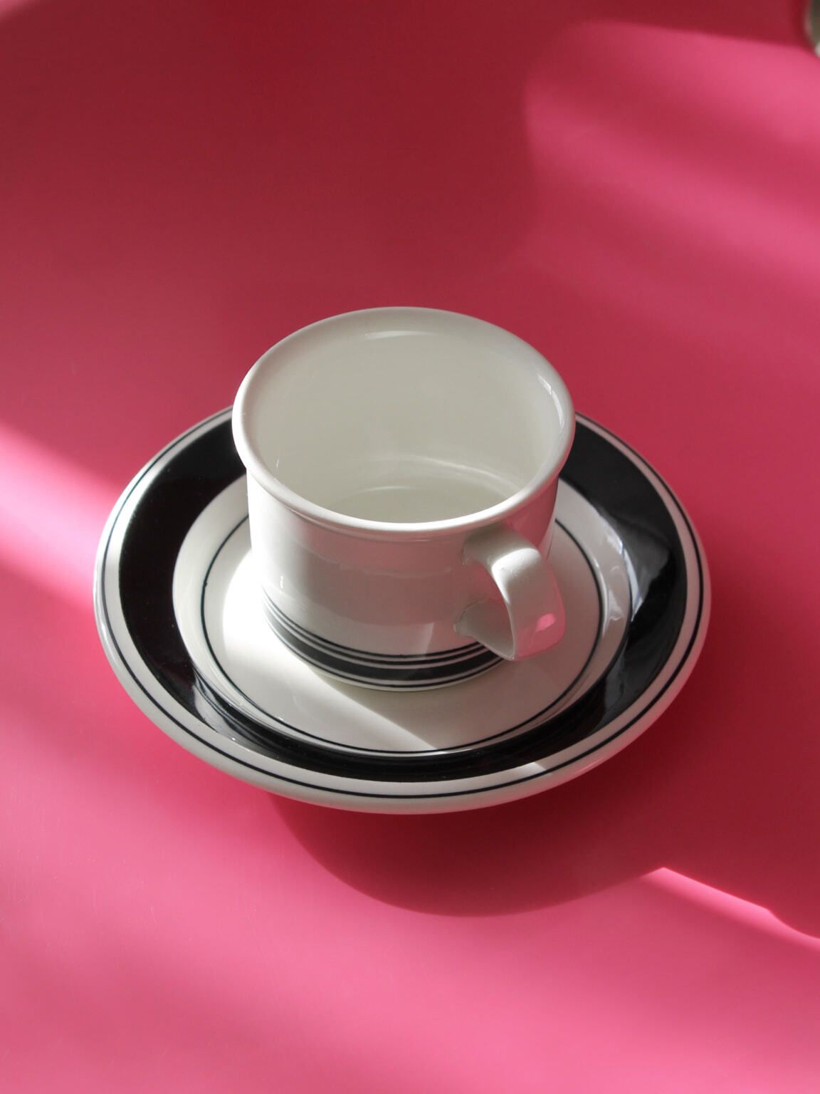 Arabia Peter Winquist Black Striped Coffee Cup And Saucer Set photo 148.0