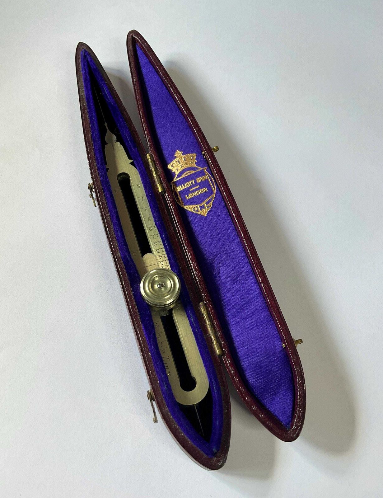 Pair Of German Silver Cased Dividers From 1864. Scientific Instrument. photo for sale