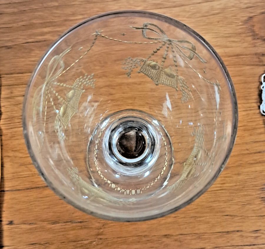 Antique Large Oversized French Gilt Glass Wedding Goblet. Circa 1860 photo 145.0