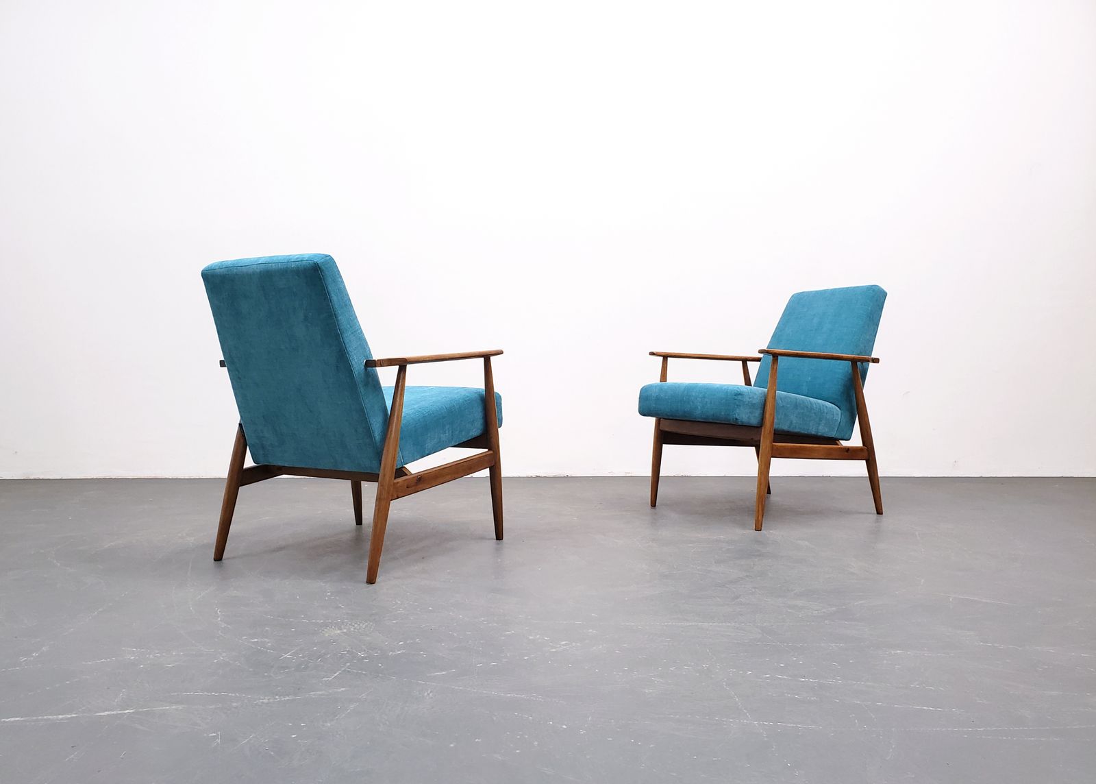 1960 Henryk Lis Armchair In Turquoise