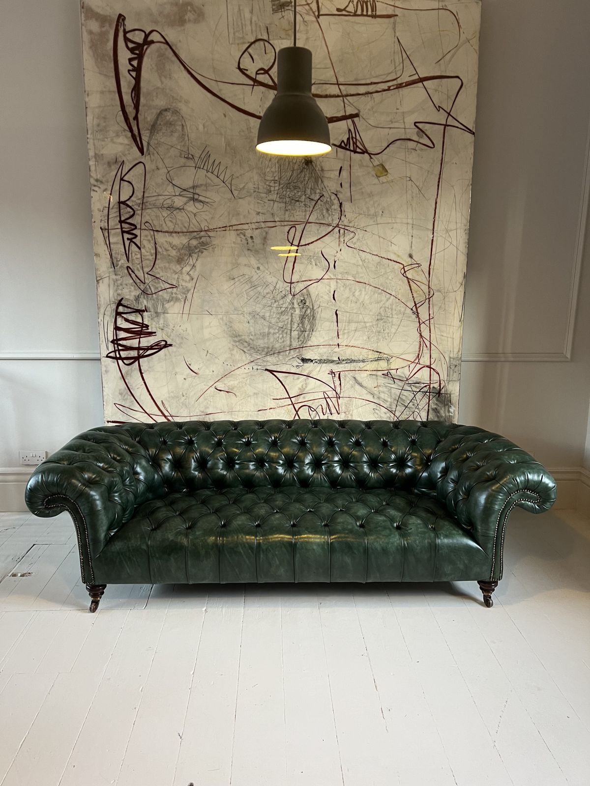 photo for sale Antique 19thc Howard & Sons Chesterfield Sofa   Fully Restored   Can Be Dyed The Colour Of Your Choice