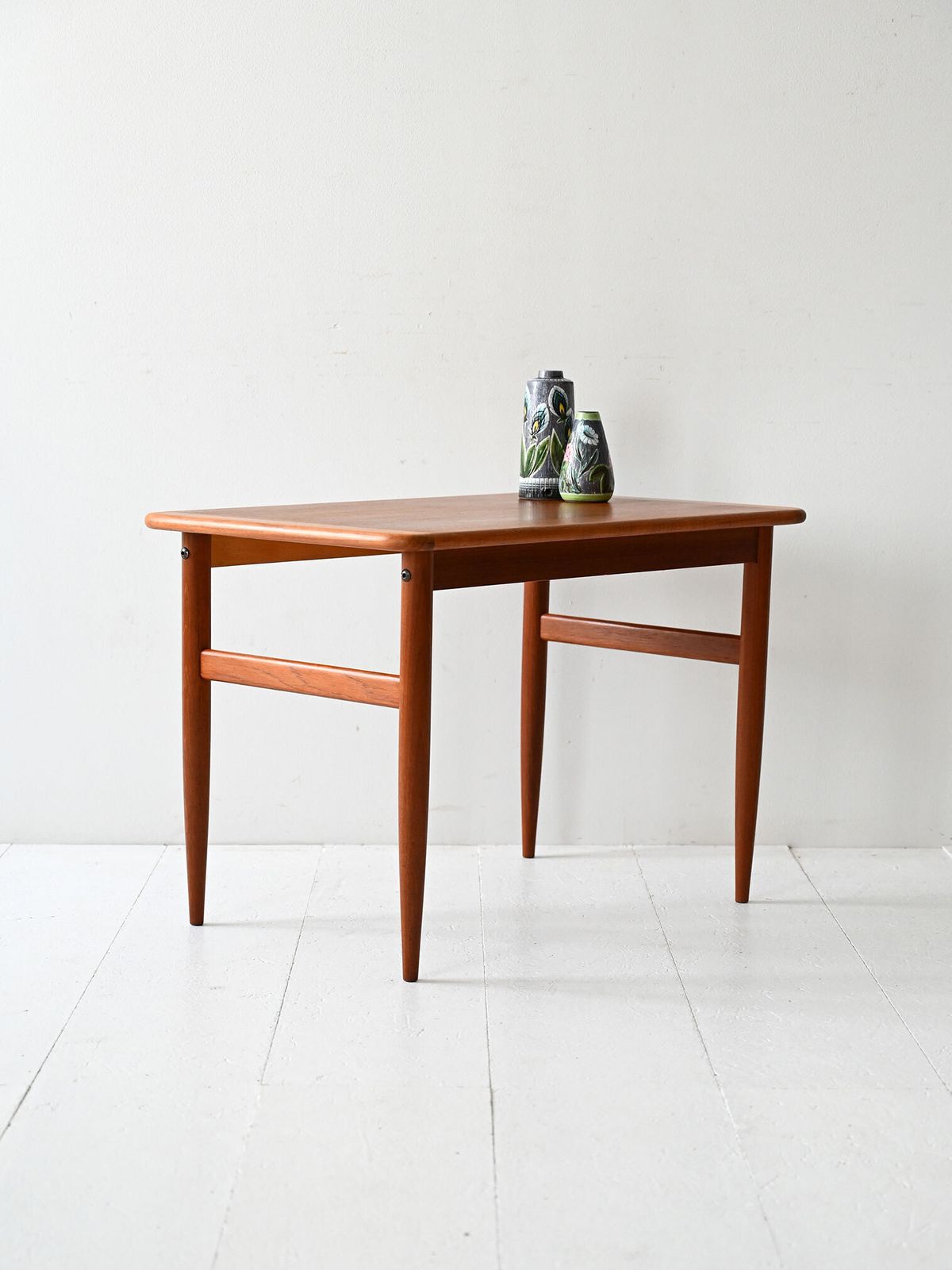 Scandinavian Teak Coffee Table With Turned Legs