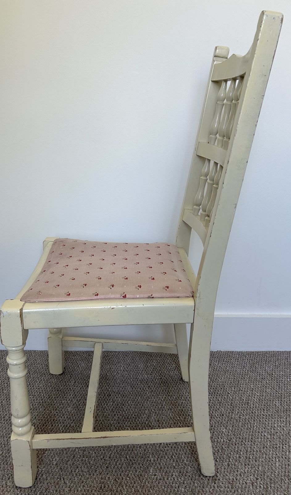 Cream Painted Upholstered Chairs 4 photo Furniture