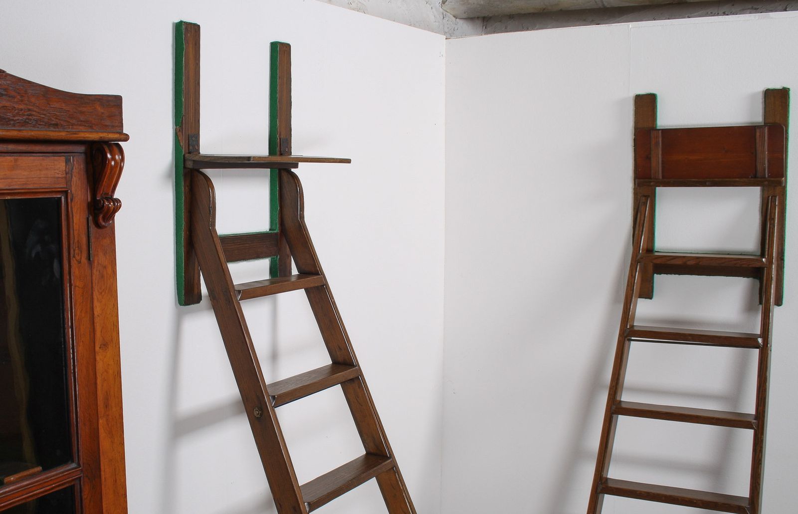 photo furniture Tall Antique 19th Century Country House Library Ladders Of Welsh Heritage