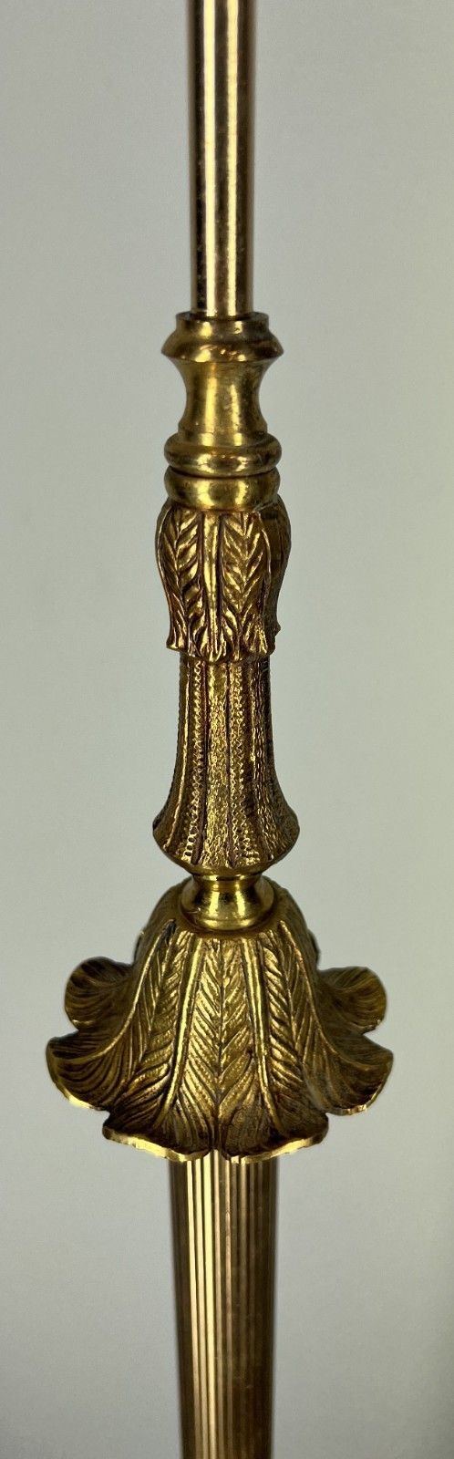 Floor Lamp Vintage French Brass Porcelain Painted Column Light Lot 4104 photo Lighting