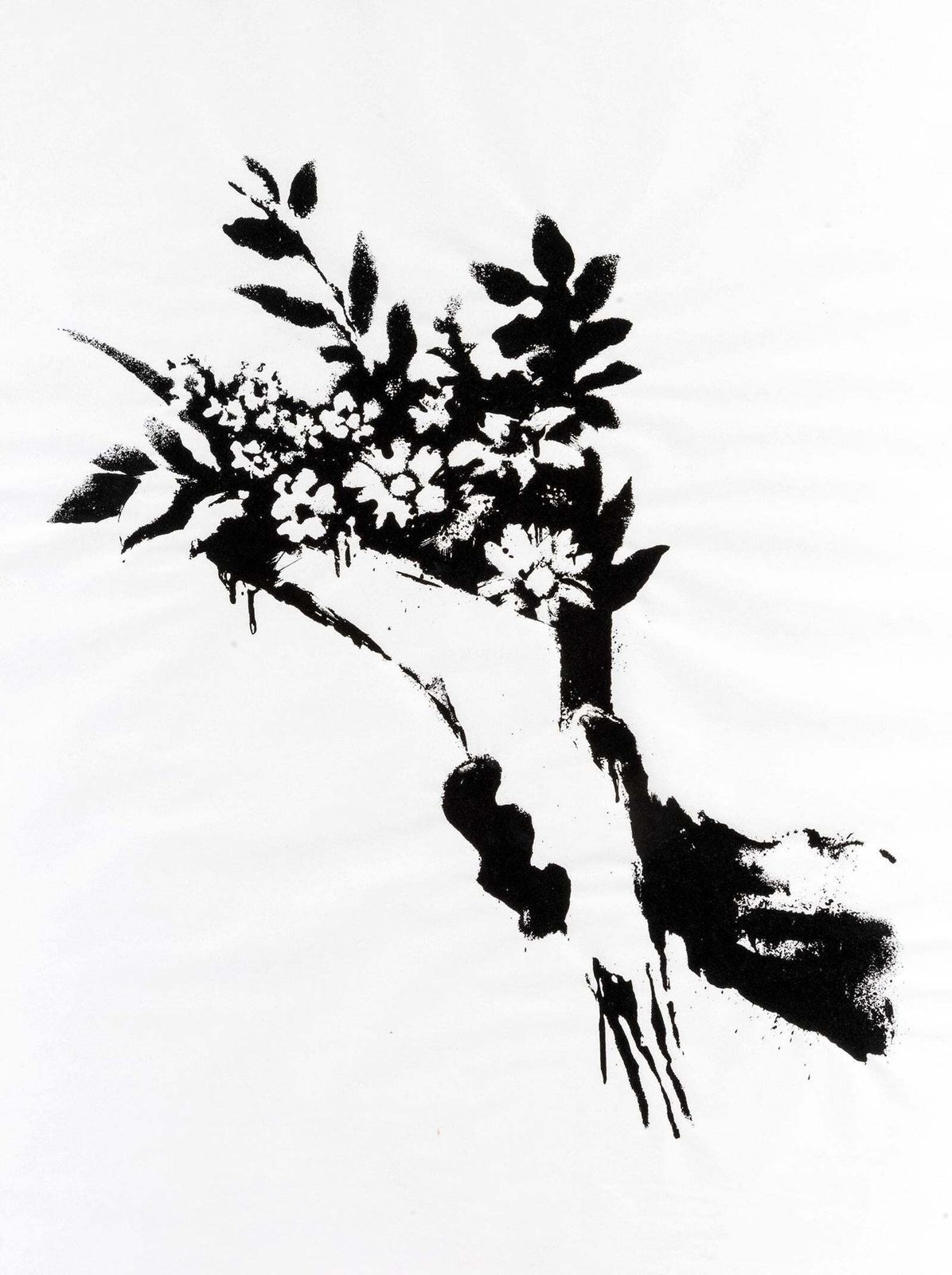 Banksy, Gdp Flower Thrower, 2019 (Framed)