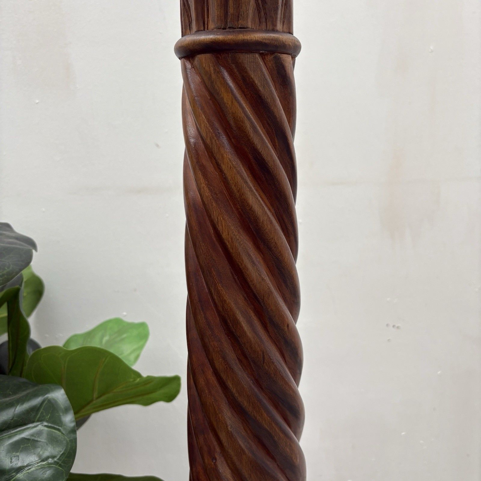 Antique 19th Century Carved Mahogany Torchere/ Plant Stand photo Home Decor