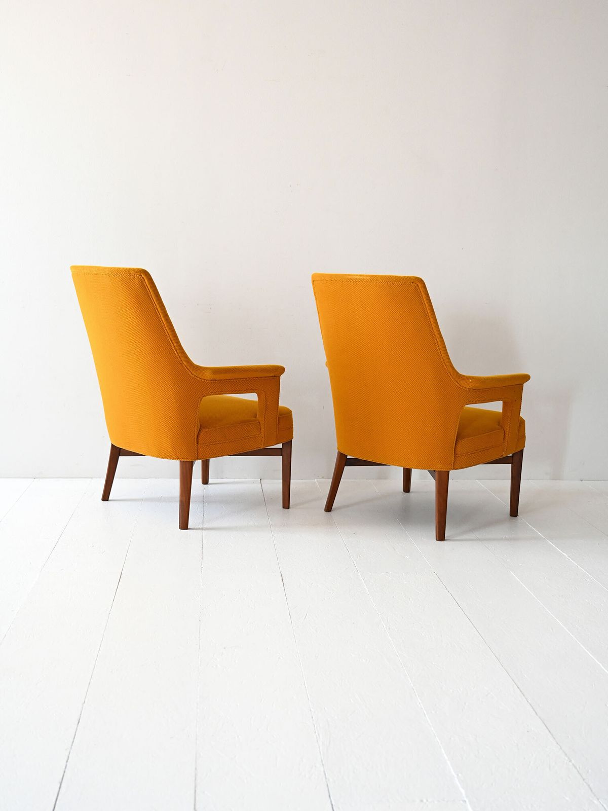 Pair Of Vintage Yellow Scandinavian Armchairs From The 1950s photo Furniture