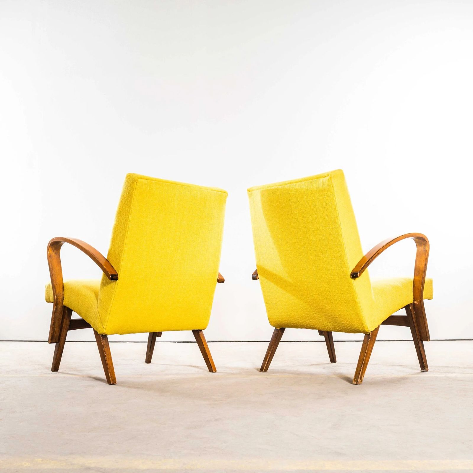 1950’s Frantisek Jirak For Tatra Mustard Upholstered Armchairs photo vinterior
