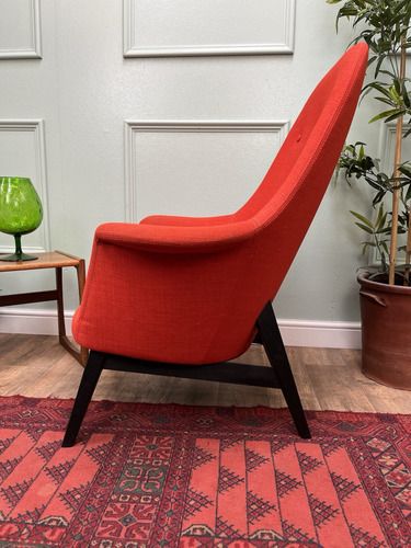 Stunning Egg Wing Arm Chair, Retro Mid Century Danish Hans Wenger Style photo buy
