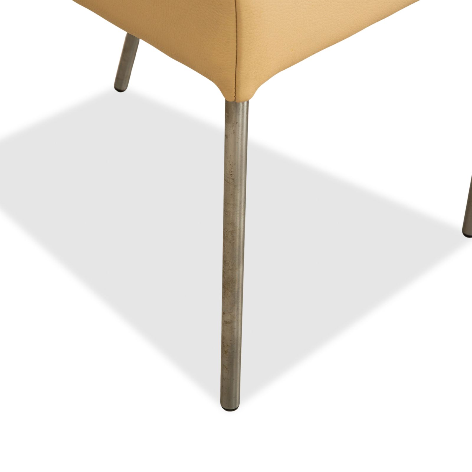 Set Van 4 Bert Plantagie Leren Stoelen Beige Eetkamer photo Meubels