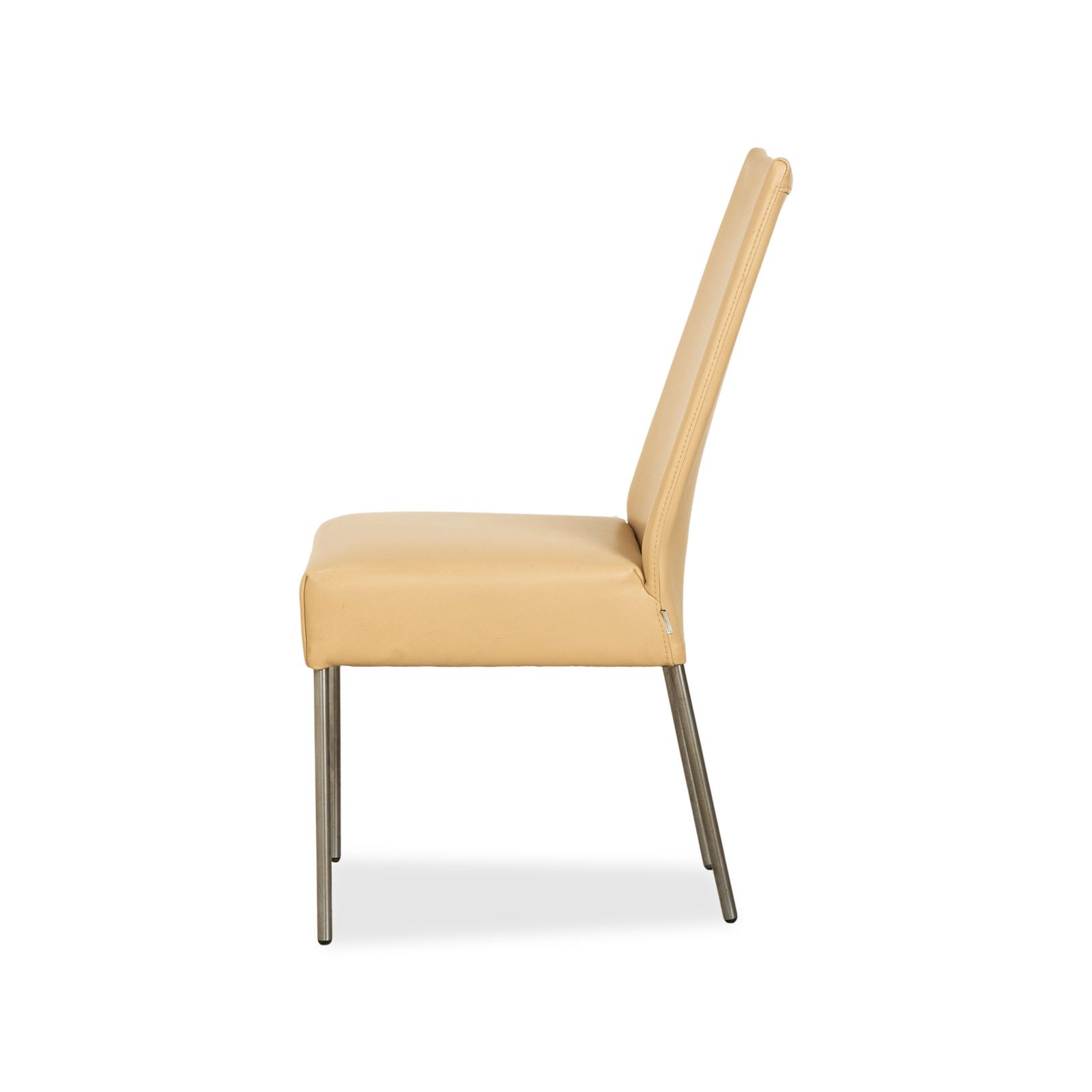 photo furniture Set Van 4 Bert Plantagie Leren Stoelen Beige Eetkamer