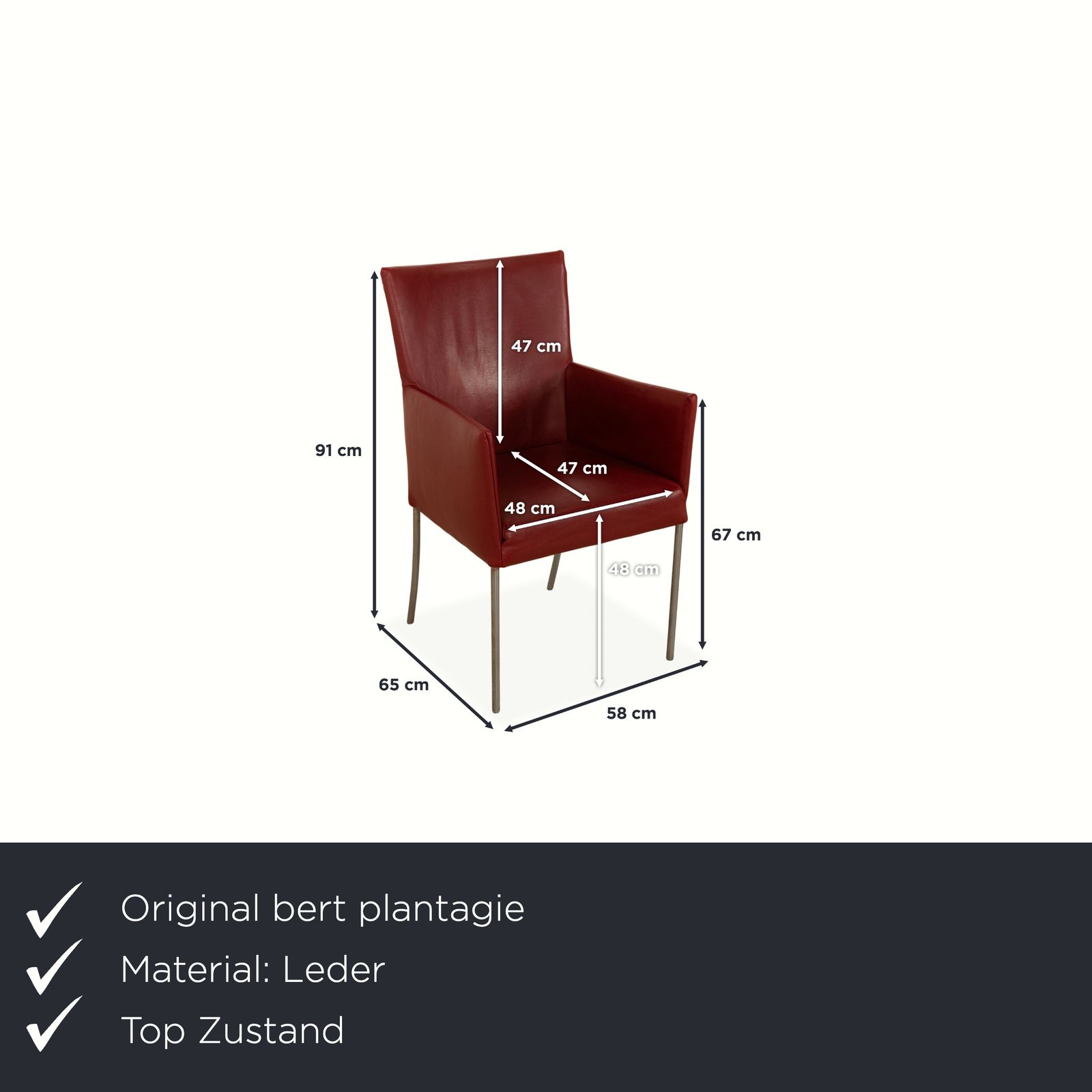 Set Of 6 Bert Plantagie Arc E Leather Chairs Red Dining Room photo for sale