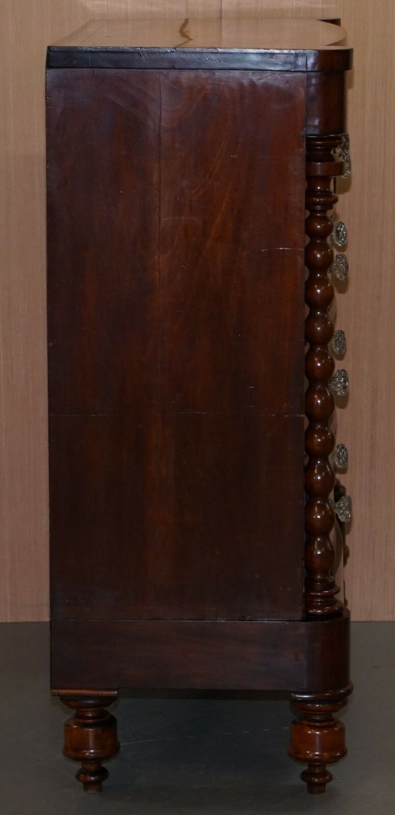 Huge Victorian Flamed Mahogany Scottish Chest Of Drawers Massive Storage Space photo buy