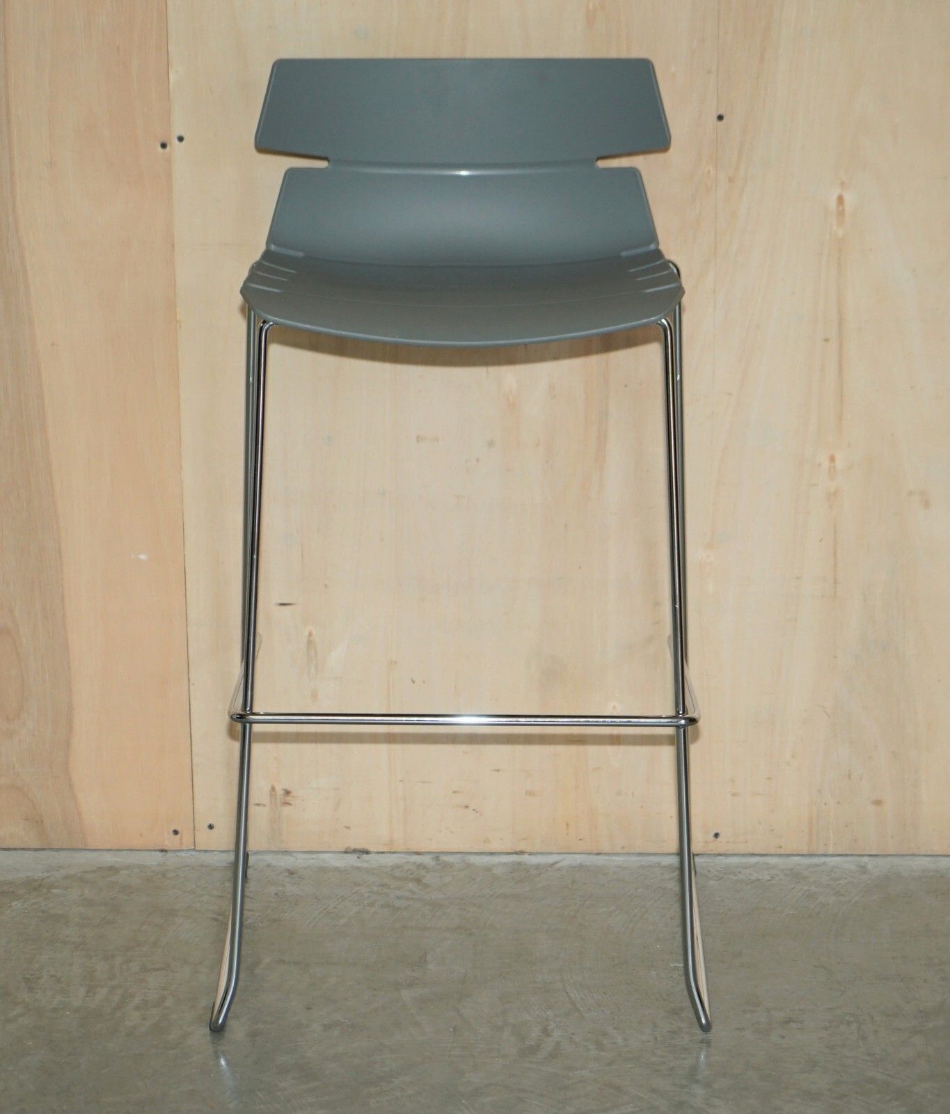 Four Grey Whiteleaf Furniture Ltd Designer Stacking Bar Stools Part Of A Suite photo furniture