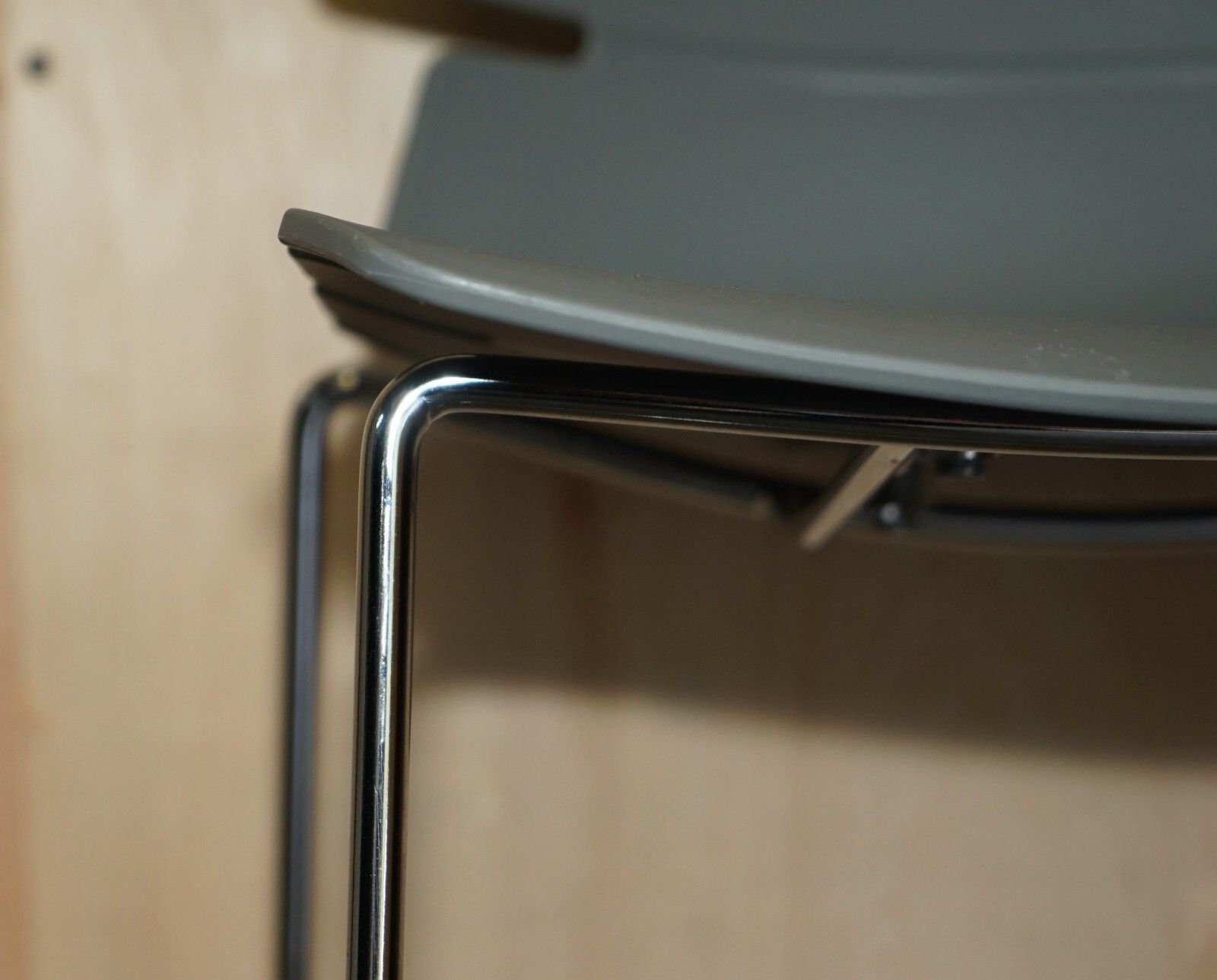 Four Grey Whiteleaf Furniture Ltd Designer Stacking Bar Stools Part Of A Suite photo 1000.0