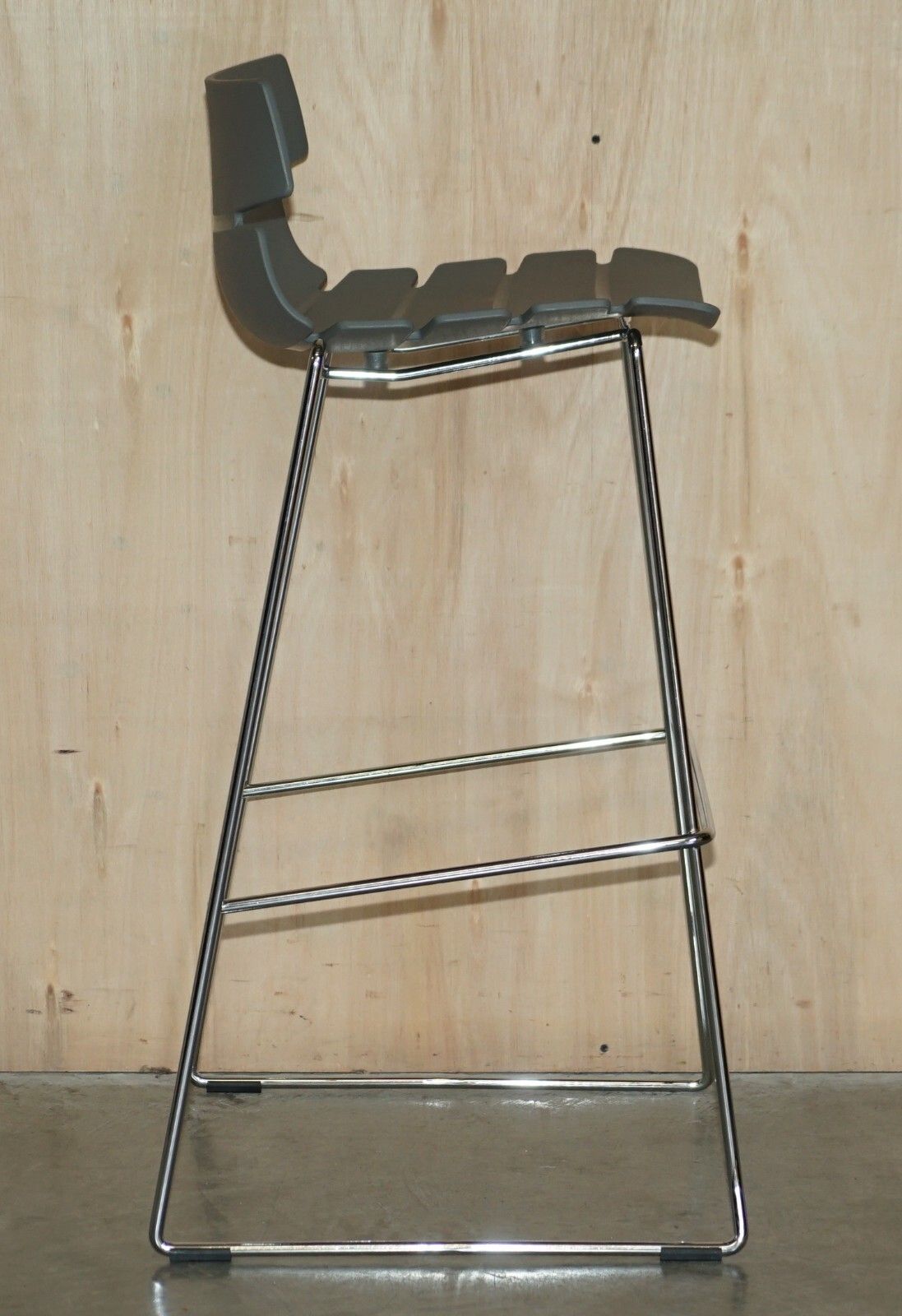 photo for sale Four Grey Whiteleaf Furniture Ltd Designer Stacking Bar Stools Part Of A Suite