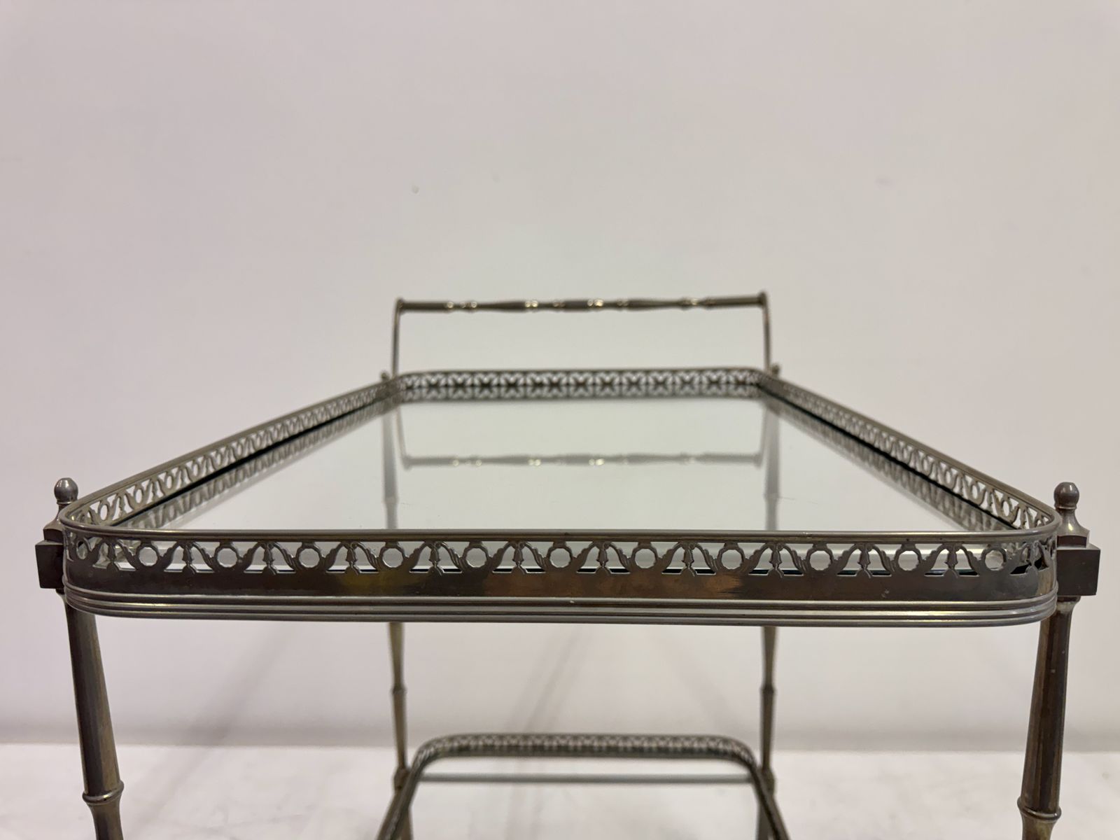 photo vintage French Silvered Drinks Trolley, 1960s