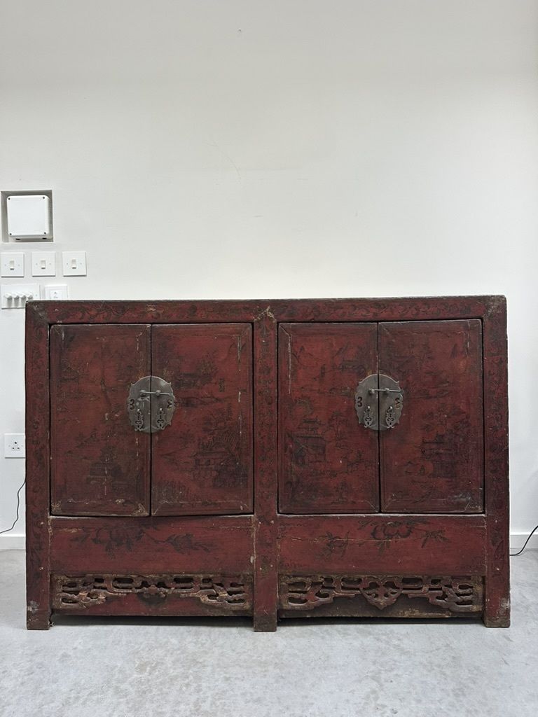 Chinese 'Shanxi' Painted Cabinet photo for sale