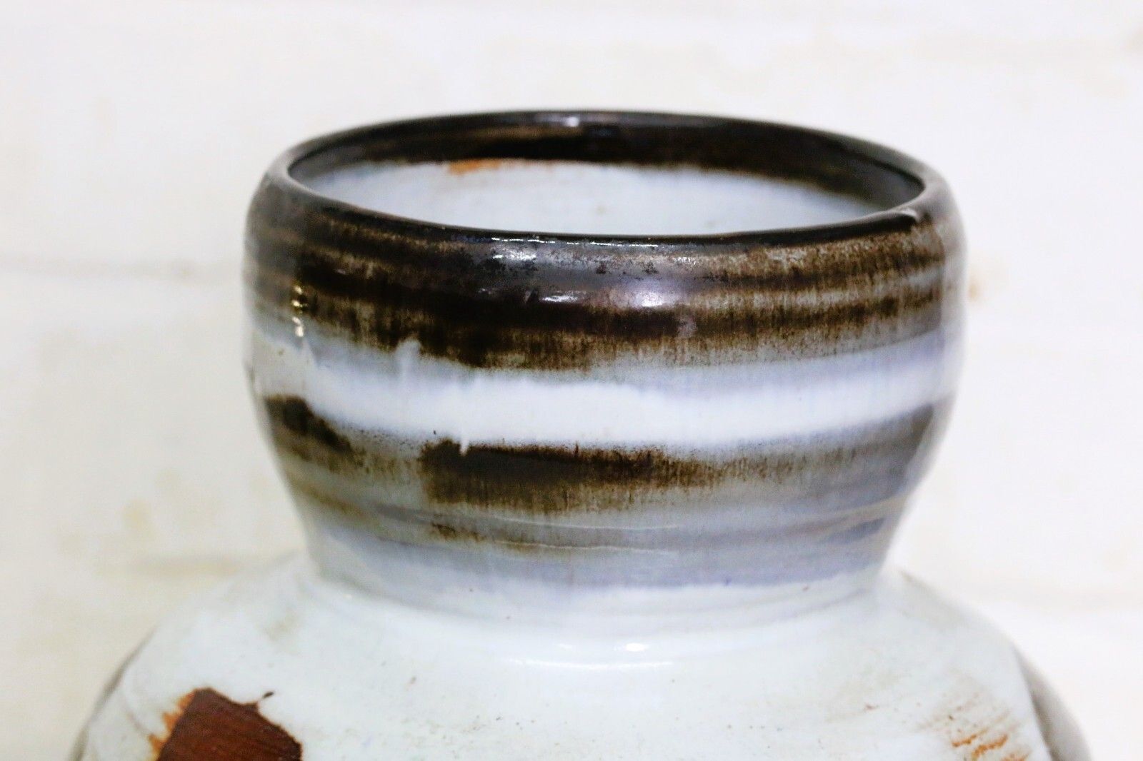 photo for sale Large 1969 Vintage Studio Pottery Vase Mcm Vgc Unusual & Fascinating 4 Seasons