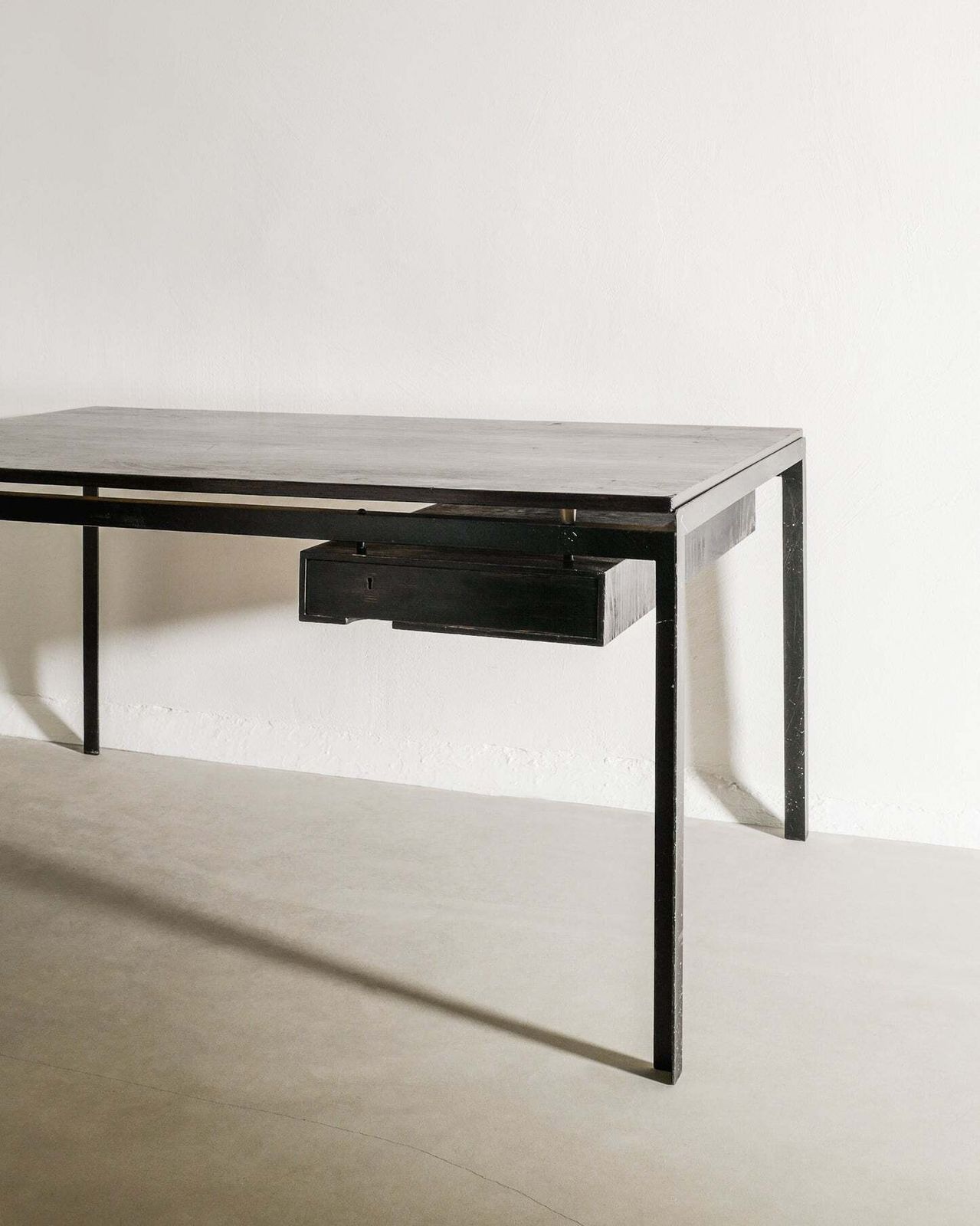 Danish Mid Century Wooden Steel "Pk52" Desk By Poul Kjærholm For Rud Rasmussen, 1950s photo furniture