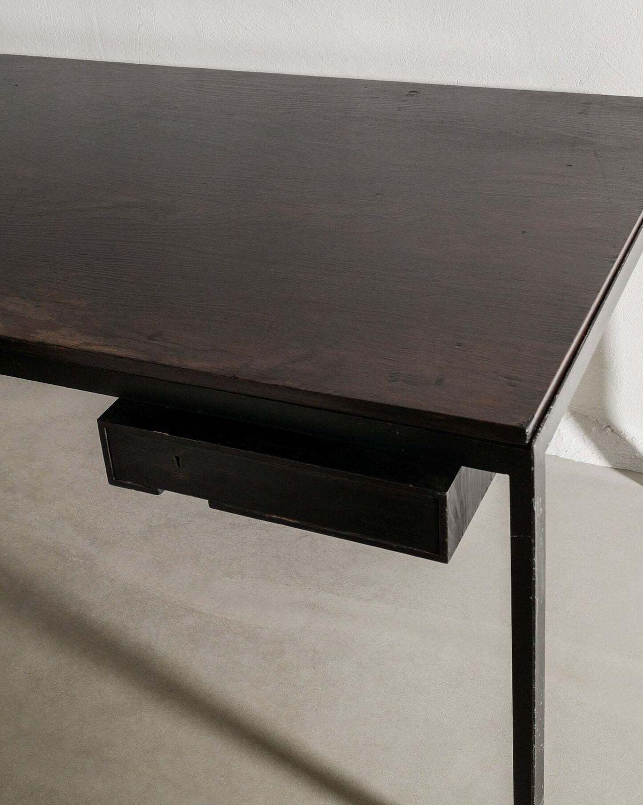 Danish Mid Century Wooden Steel "Pk52" Desk By Poul Kjærholm For Rud Rasmussen, 1950s photo for sale