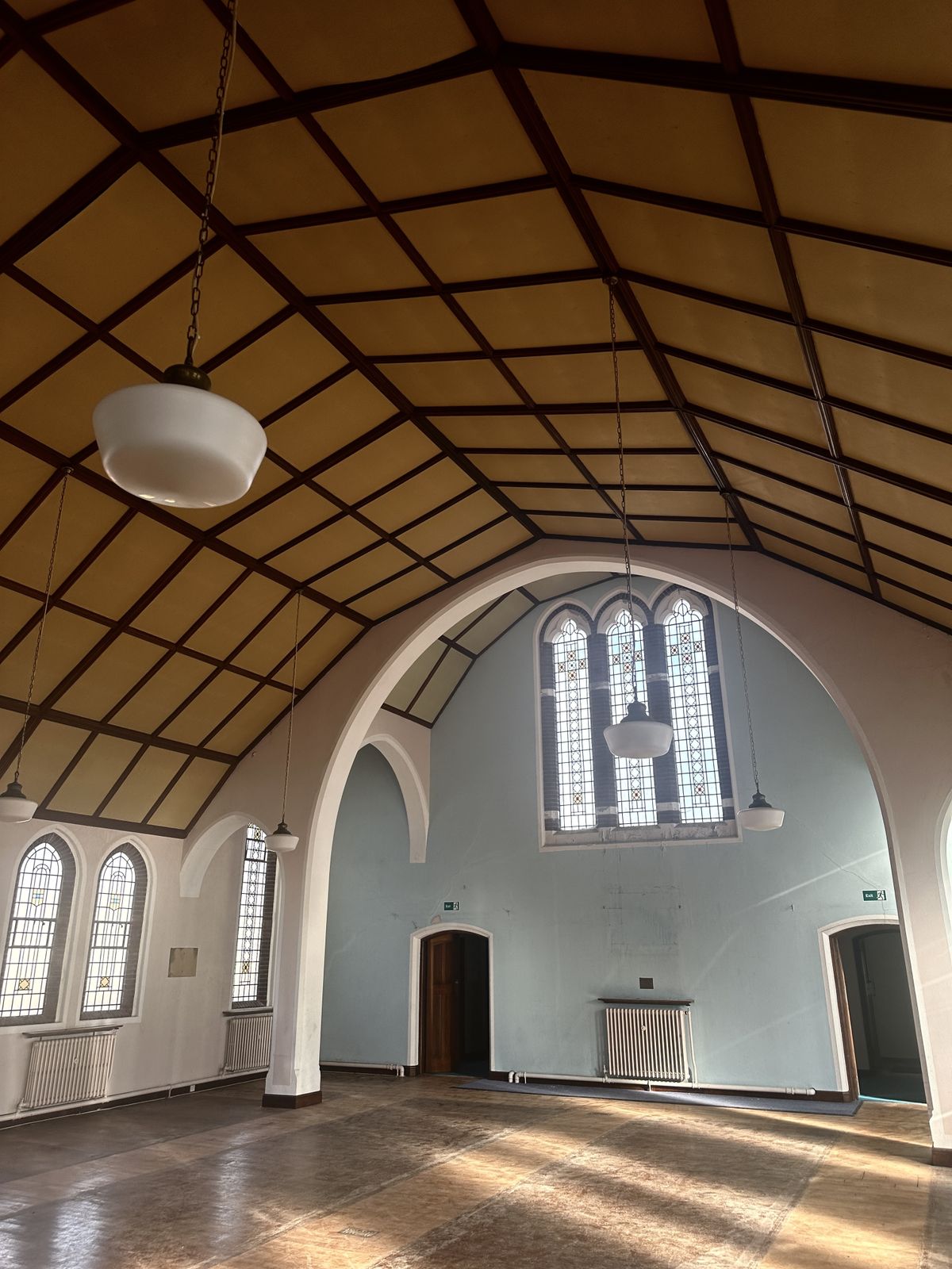 Set Run Xl Antique Church Opaline Milk White Glass Brass Ceiling Pendant Light Lamp photo 1295.0