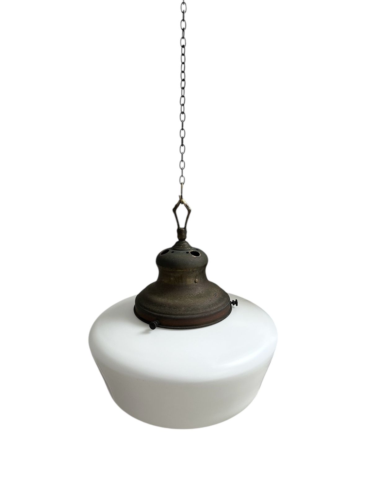Set Run Xl Antique Church Opaline Milk White Glass Brass Ceiling Pendant Light Lamp photo buy