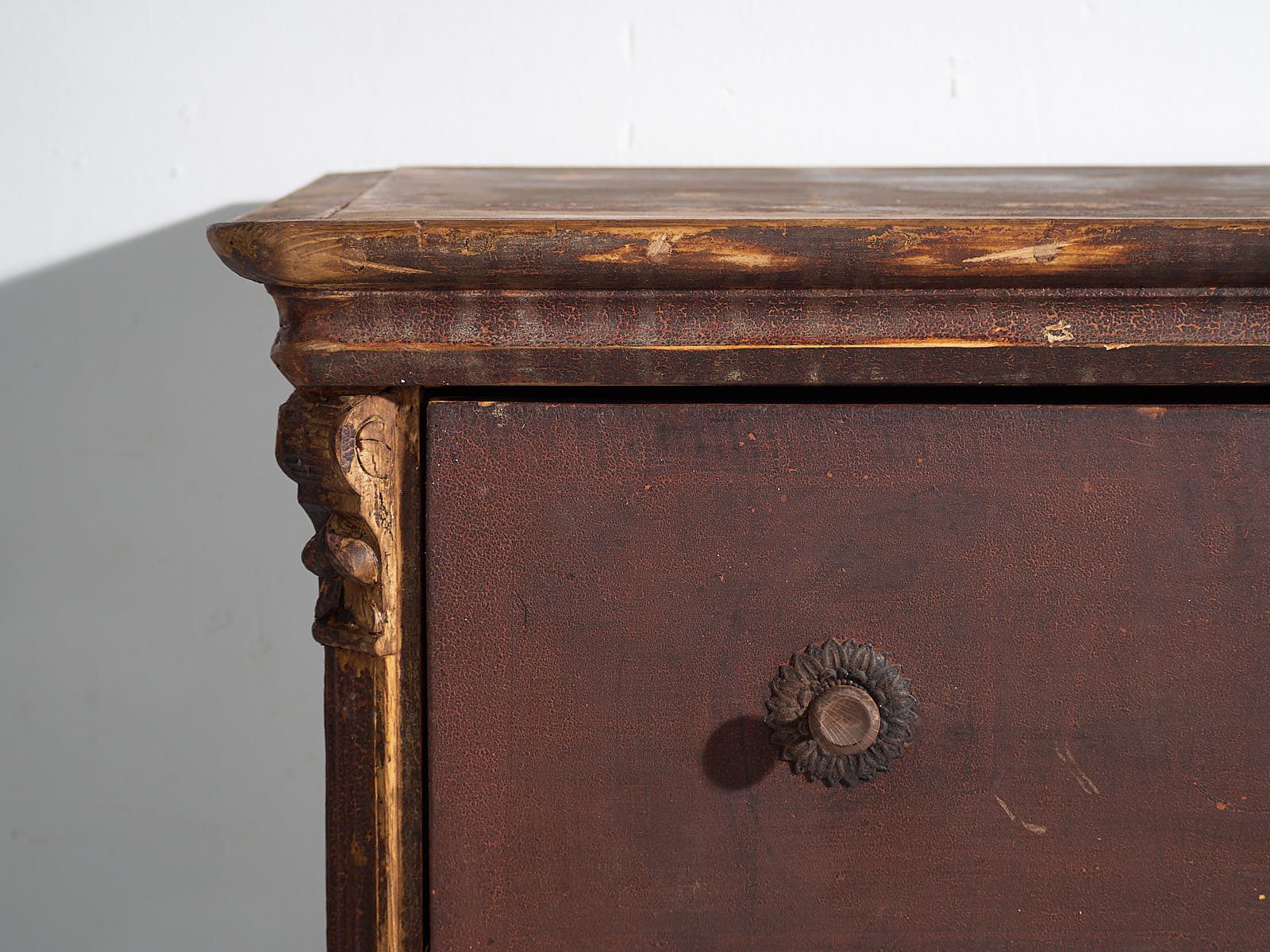 Antique Chest Of Drawers With Dark Patina (C.1920) photo 2071.0