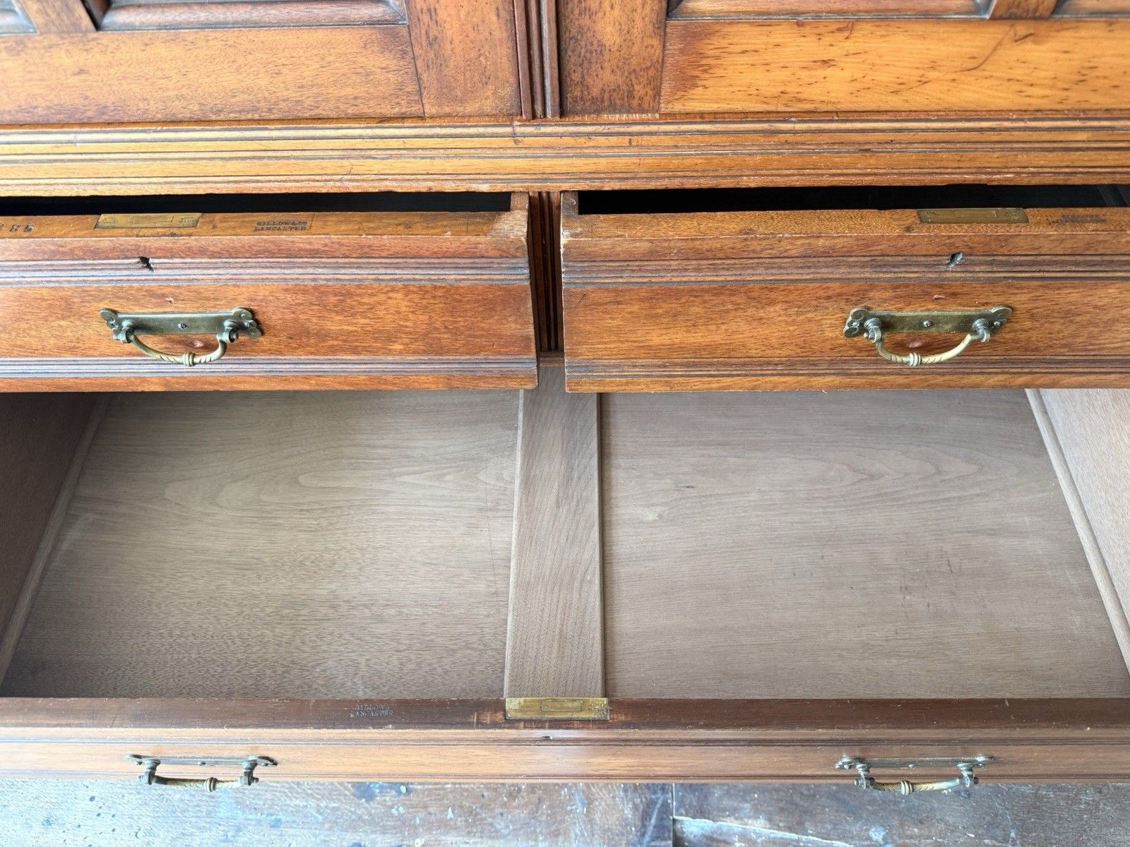 photo vinterior Magnificent Original Rare English Stamped Gillows Of Lancaster Wardrobe C 1880