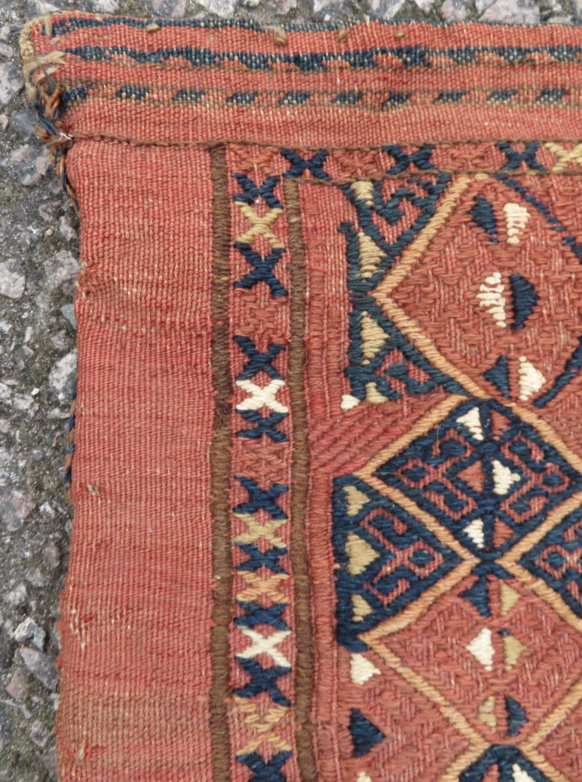 Antique Ersari Flat Weave Turkmen Torba .145cm X 46cm. Complete With Back & Tassels. photo buy