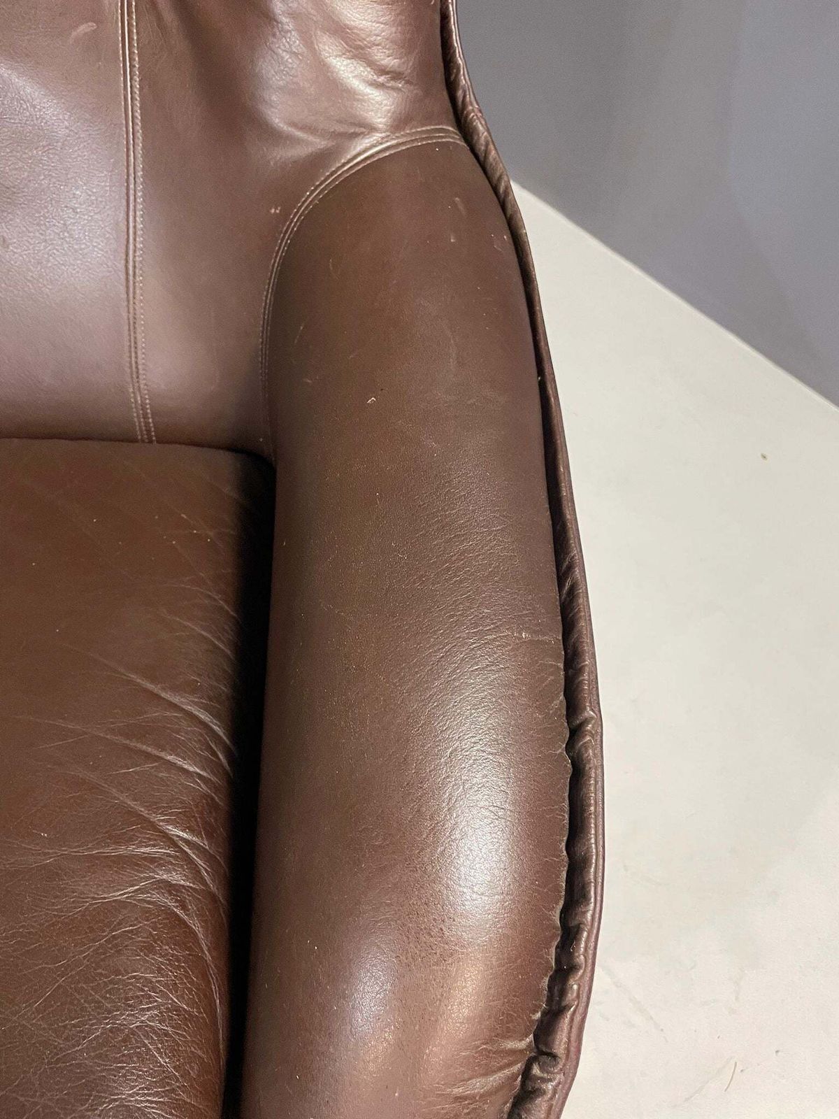 photo for sale Pair Of Leather Swivel Armchairs By Peem, Finland, 1970s