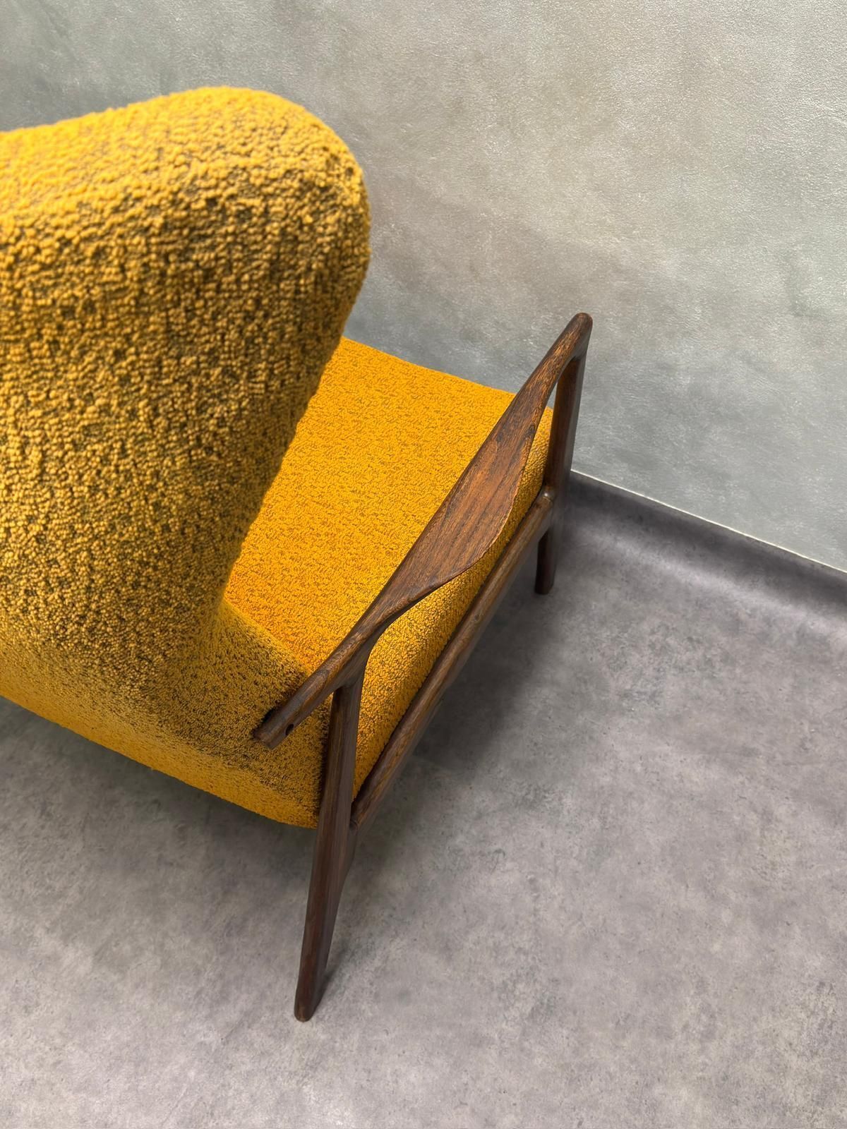 Wingback Chair Sedláček & Vyčítal For Dřevotvar, Czechoslovakia, 1960s photo furniture