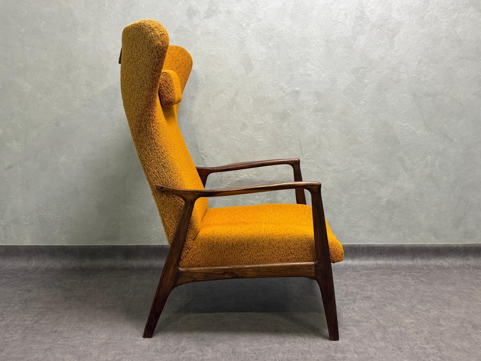 photo vinterior Wingback Chair Sedláček & Vyčítal For Dřevotvar, Czechoslovakia, 1960s