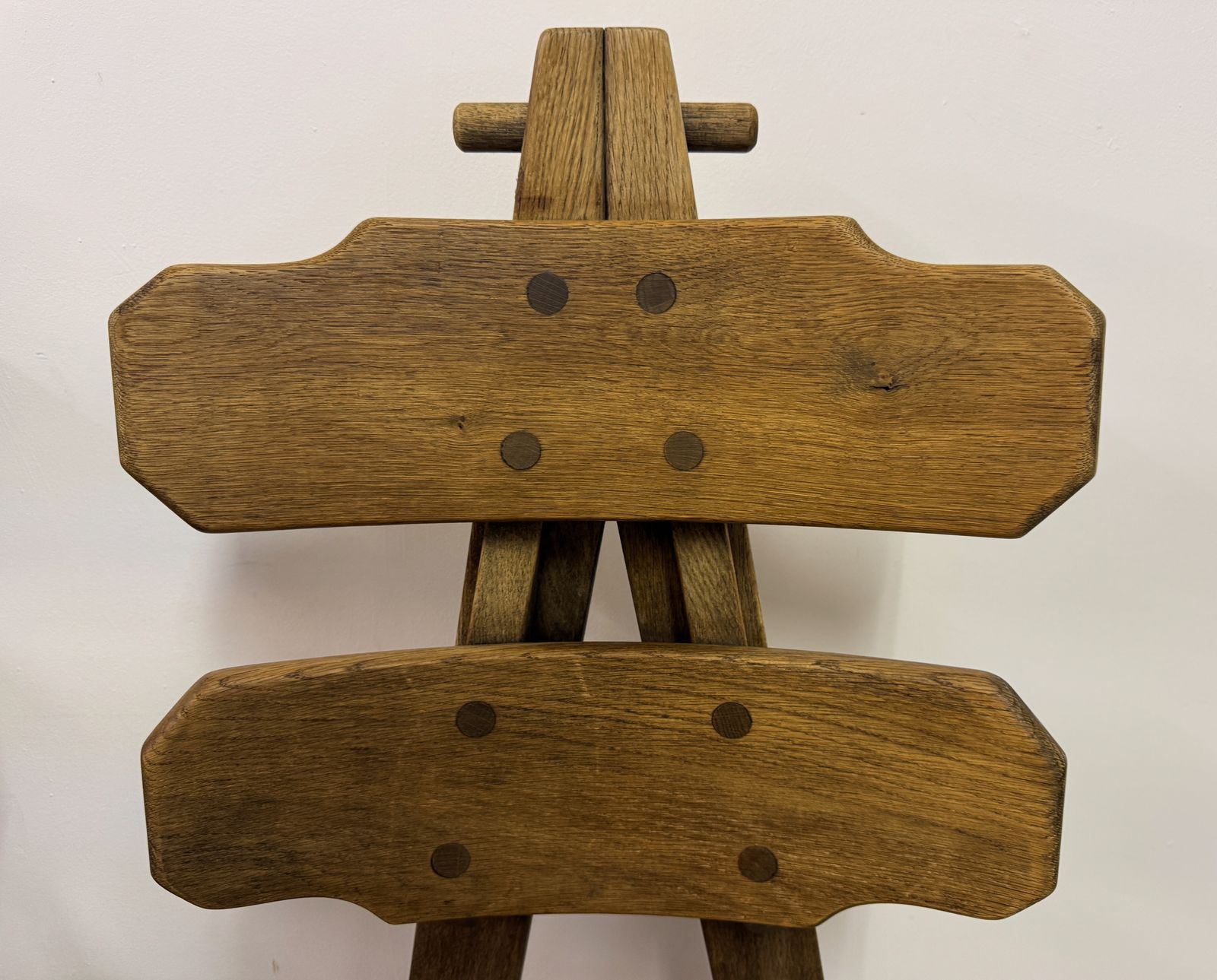Furniture Set Of Six Brutalist Dining Chairs In Oak, Low Countries, 1960s photo