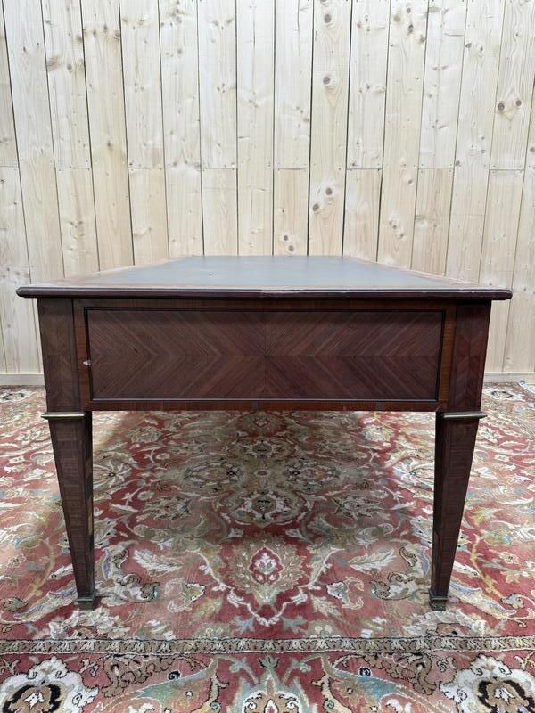 Bureau Plat De Style Louis XVI En Marqueterie 196 Cm photo vinterior