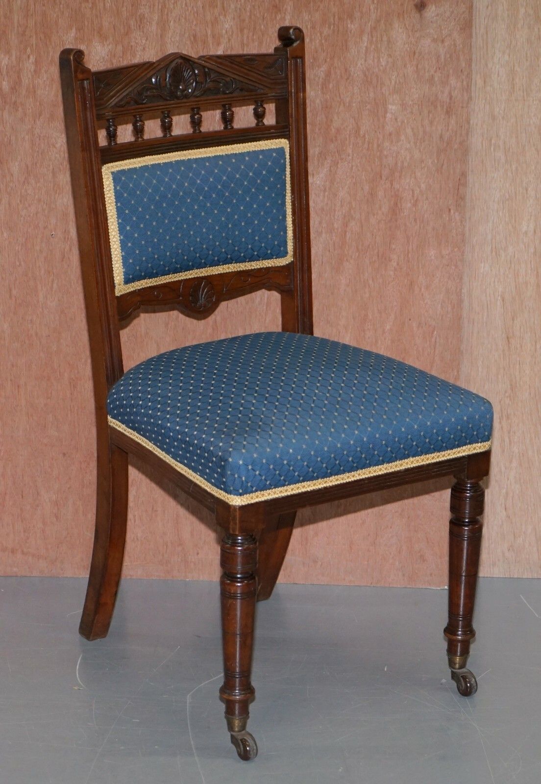 Stunning Suite Of Original Solid Mahognay Victorian Maple & Co Dining Chairs photo furniture