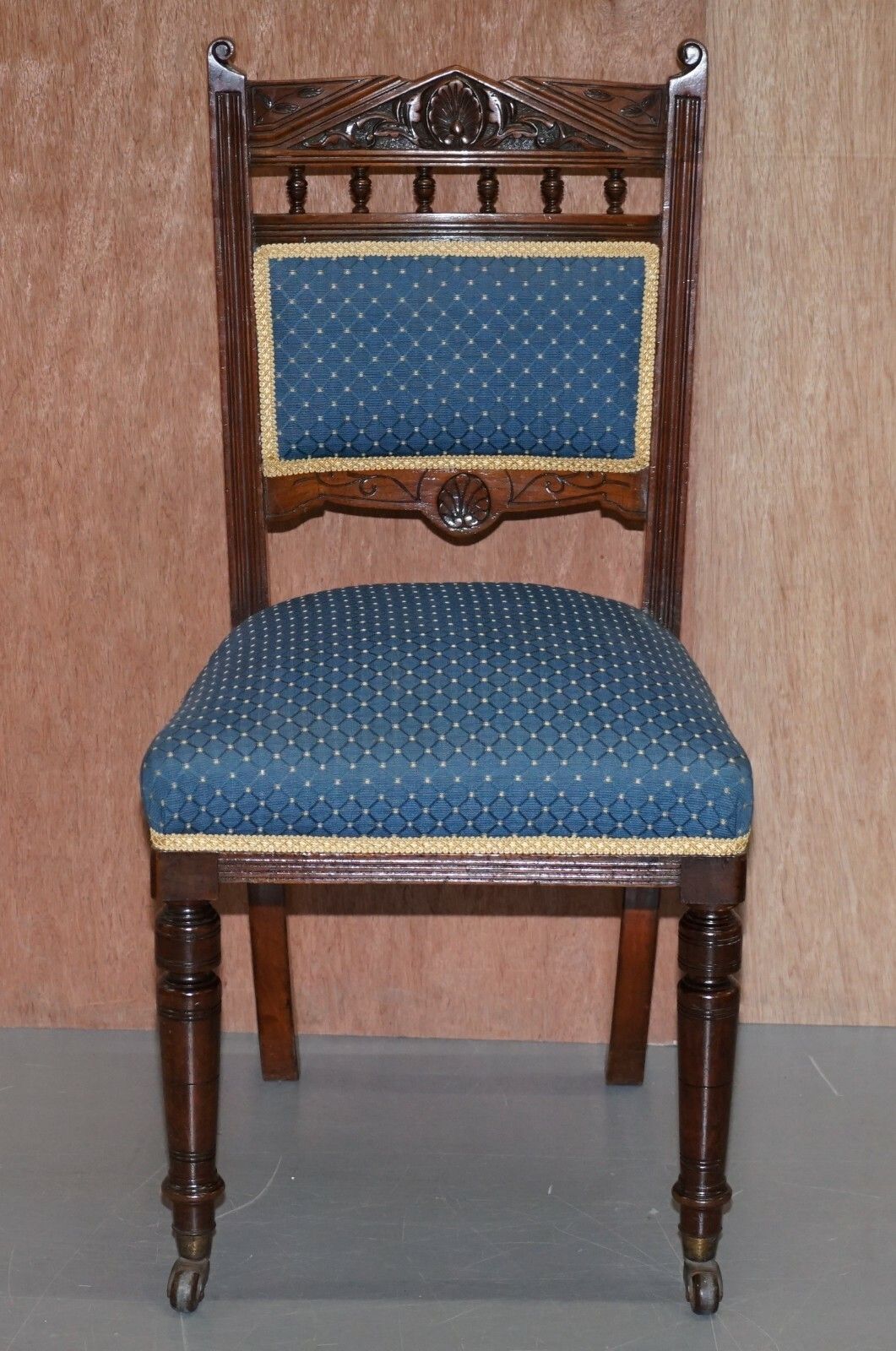 Stunning Suite Of Original Solid Mahognay Victorian Maple & Co Dining Chairs photo for sale