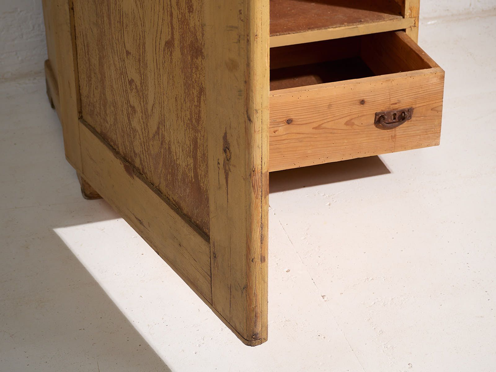 Antique Tall Cabinet With Ochre Patina photo buy