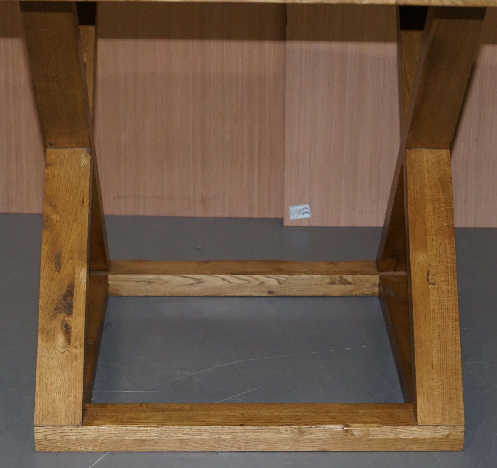 Furniture Large Halo 150x104cm Pegged Oak High Bar Table To Seat 8 12 People With Ease photo